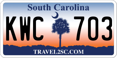 SC license plate KWC703