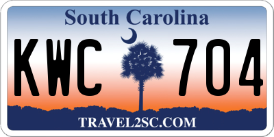 SC license plate KWC704