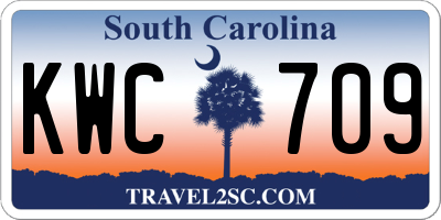 SC license plate KWC709