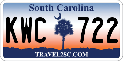 SC license plate KWC722