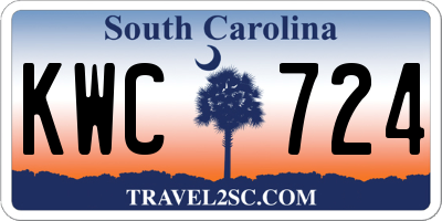 SC license plate KWC724