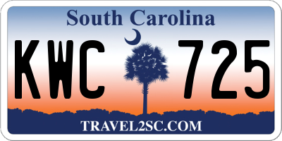 SC license plate KWC725