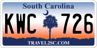 SC license plate KWC726