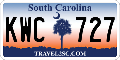 SC license plate KWC727