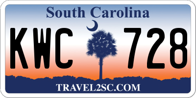 SC license plate KWC728