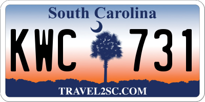 SC license plate KWC731
