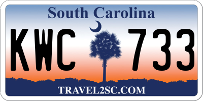 SC license plate KWC733