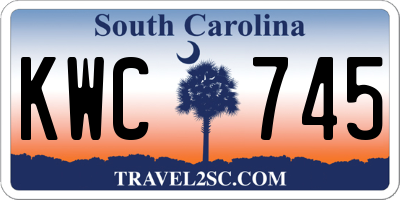 SC license plate KWC745