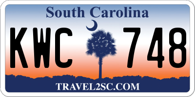 SC license plate KWC748