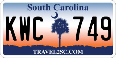 SC license plate KWC749