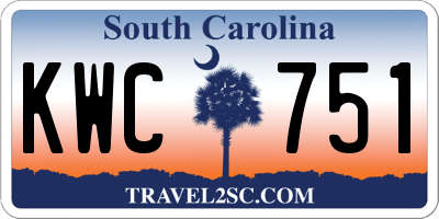 SC license plate KWC751