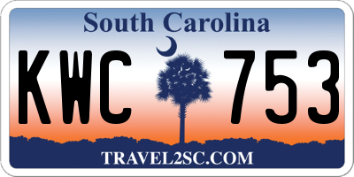 SC license plate KWC753
