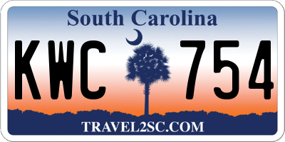 SC license plate KWC754