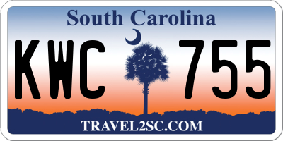 SC license plate KWC755