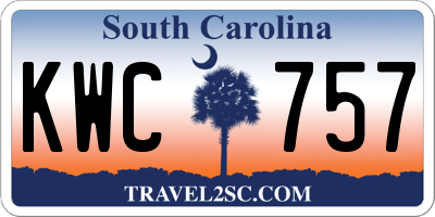 SC license plate KWC757