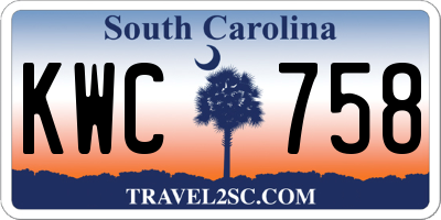 SC license plate KWC758