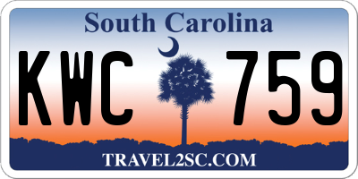 SC license plate KWC759