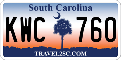 SC license plate KWC760