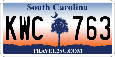 SC license plate KWC763