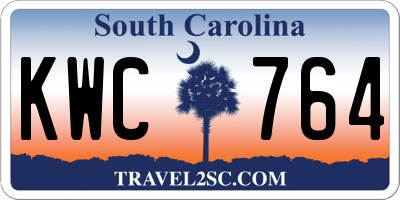 SC license plate KWC764
