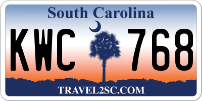 SC license plate KWC768