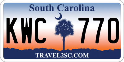 SC license plate KWC770