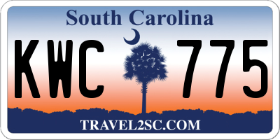 SC license plate KWC775
