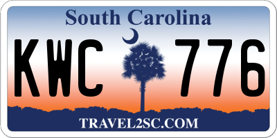 SC license plate KWC776