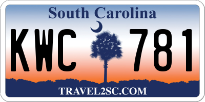 SC license plate KWC781