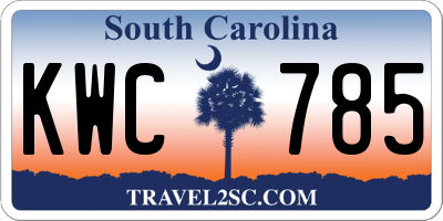 SC license plate KWC785