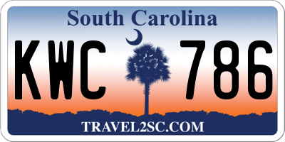 SC license plate KWC786