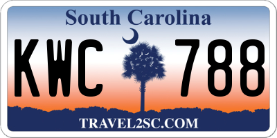 SC license plate KWC788