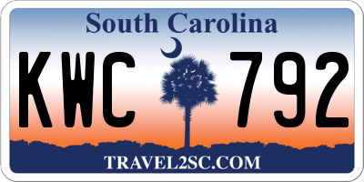 SC license plate KWC792
