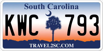 SC license plate KWC793