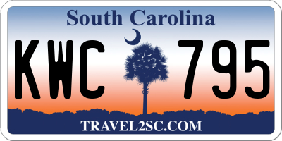 SC license plate KWC795