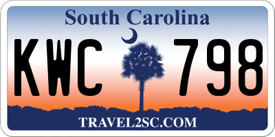 SC license plate KWC798