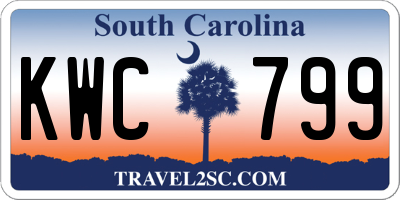 SC license plate KWC799