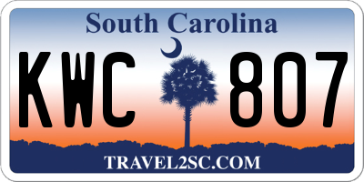 SC license plate KWC807
