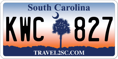 SC license plate KWC827