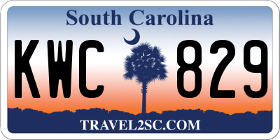 SC license plate KWC829