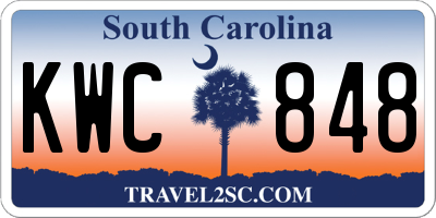 SC license plate KWC848