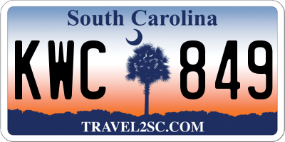 SC license plate KWC849