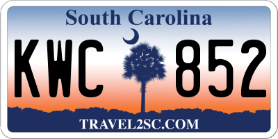 SC license plate KWC852