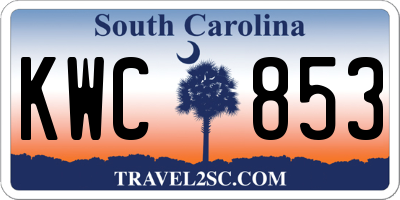 SC license plate KWC853