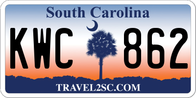 SC license plate KWC862