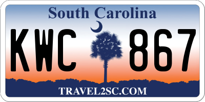 SC license plate KWC867