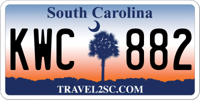 SC license plate KWC882