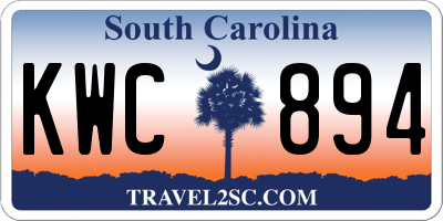 SC license plate KWC894