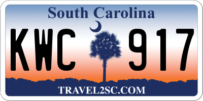 SC license plate KWC917
