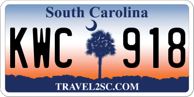SC license plate KWC918